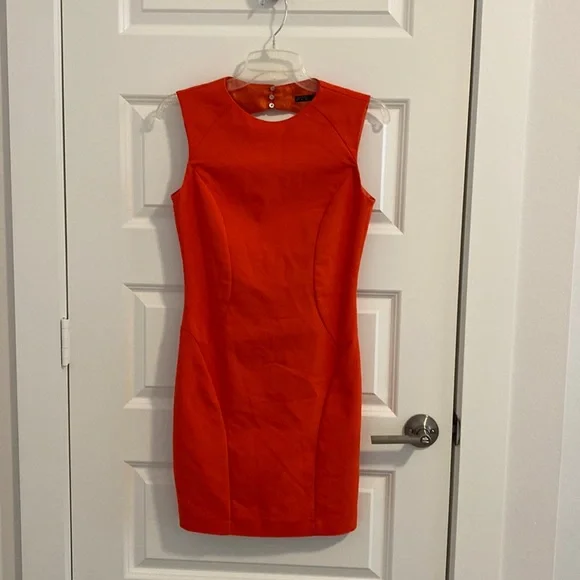 zara orange open back dress Zara | Dresses | Zara Orange Red Dress Open Back